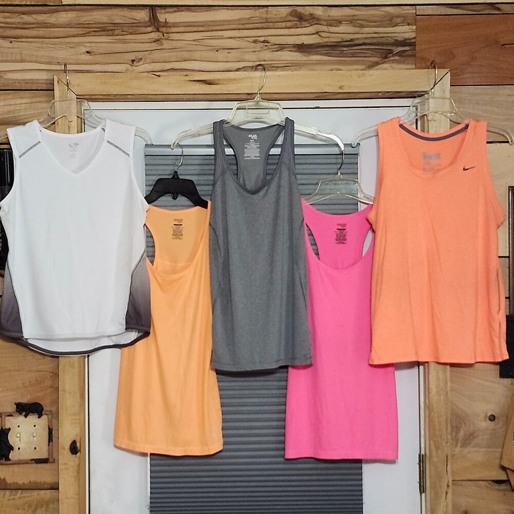 Danskin Now fitted/Nike/champion womans summer tops  size L